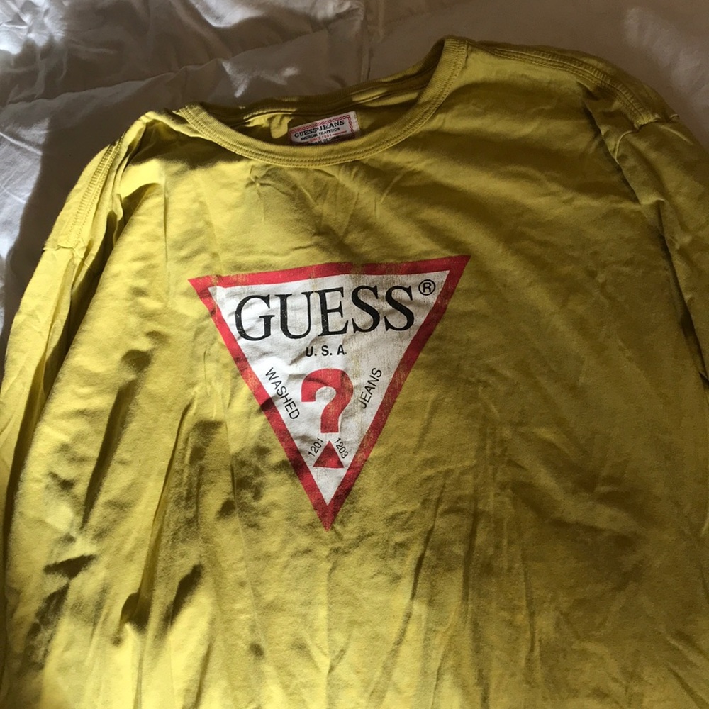 vintage Guess yellow long sleeve